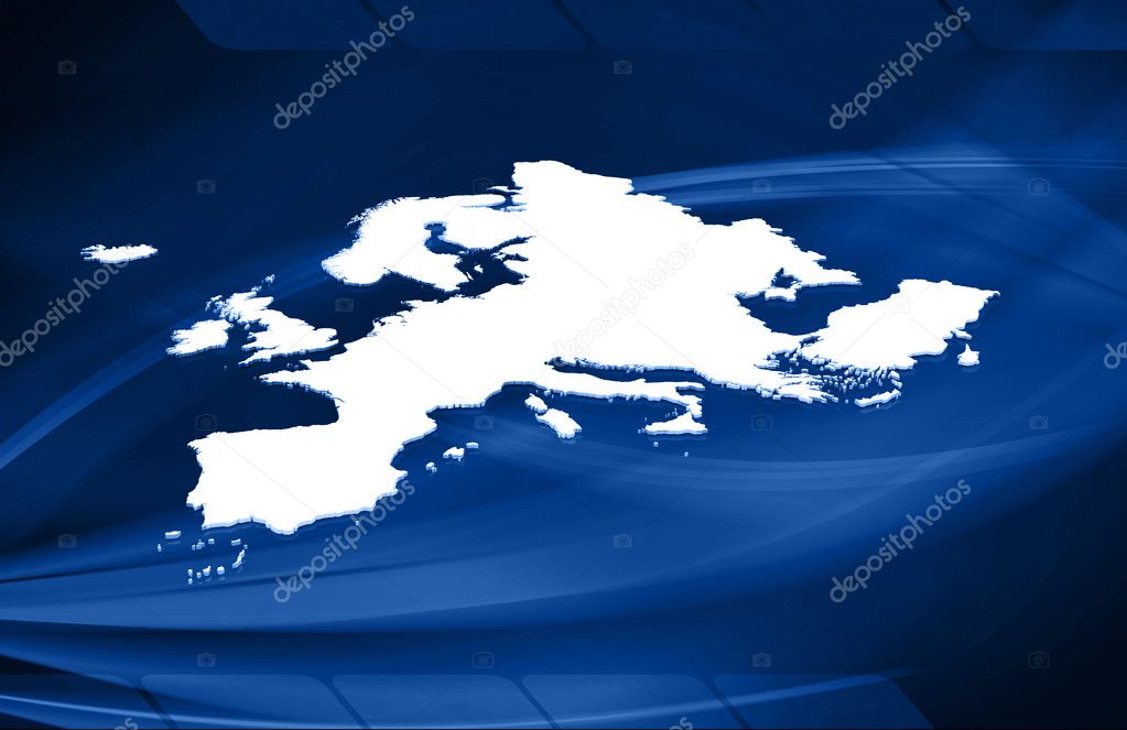 Map of europe 3d