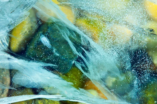 Abstração do gelo congelado e das pedras Fotografias De Stock Royalty-Free