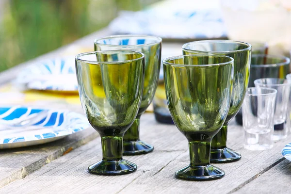 stock image Glasses on table setting