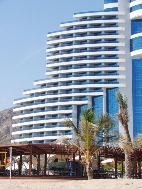 Hotel Building on the Beach clipart