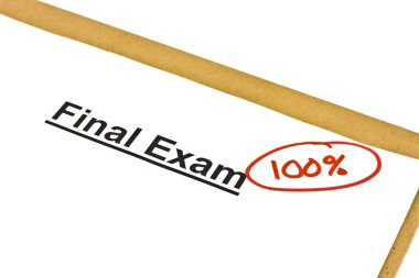 Final Exam Marked With 100% clipart