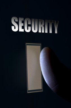 Fingerprint security scan concept clipart