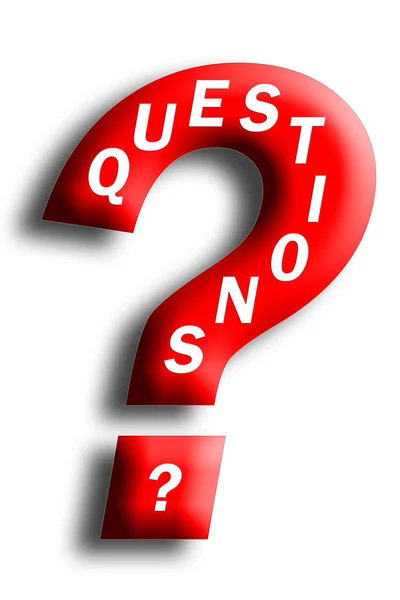 Questions Concept Embedded In A Question Mark — Stock Photo, Image