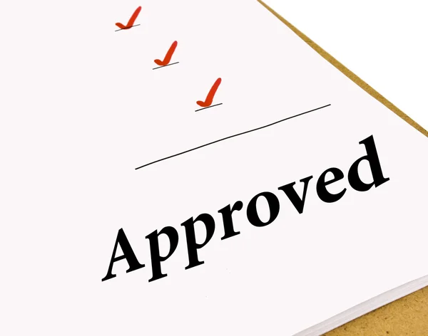 Approved Status Checklist — Stock Photo, Image