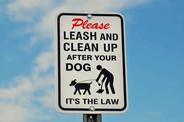 Park açık köpek işareti — Stok fotoğraf