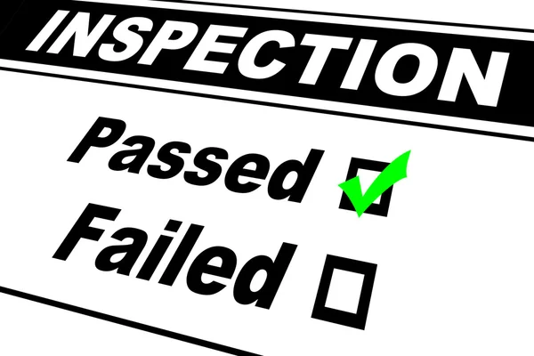 Inspection Results Passed — Stock Photo, Image