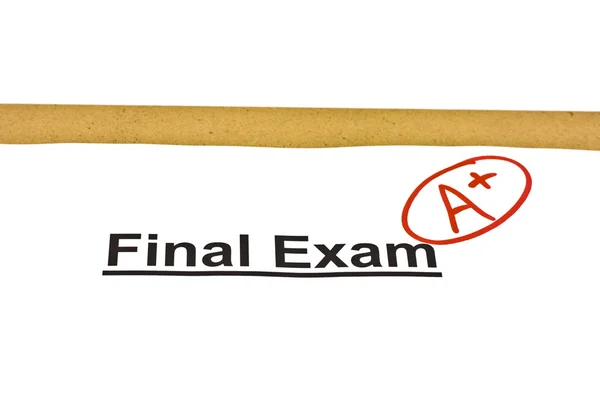 Final Exam Marked With A+ — Stock Photo, Image
