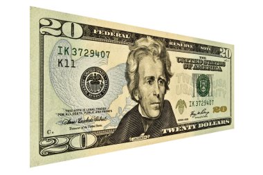 US Twenty Dollar Bill clipart