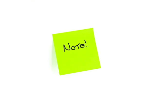 Post-it with NOTE written on it — Stock Photo, Image