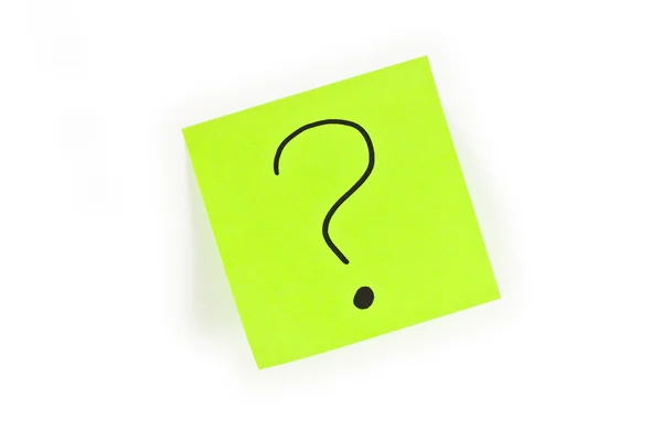 Post-it with ? written on it — Stock Photo, Image