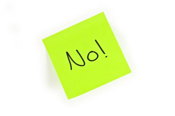 Post-it with NO! written on it — Stock Photo, Image