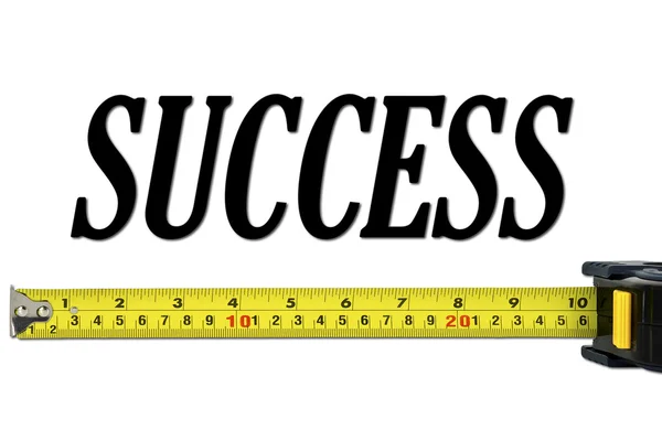 Conceito de sucesso com fita métrica — Fotografia de Stock