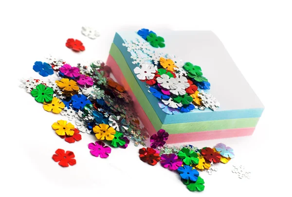 Confetti and office paper — Stock Photo, Image