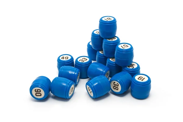 Barili blu Lotto, gioco d'azzardo — Foto Stock