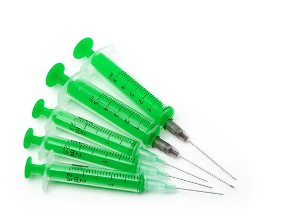 緑の注射器 — ストック写真
