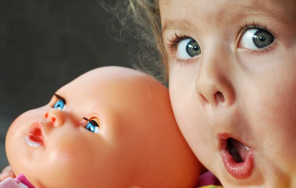 stock image Girl with a doll