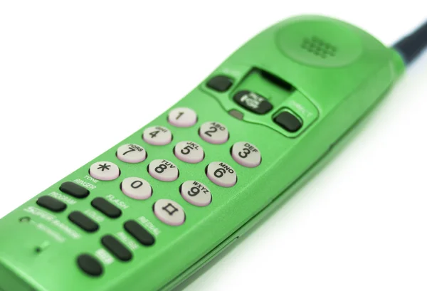 Zielony telefon — Zdjęcie stockowe