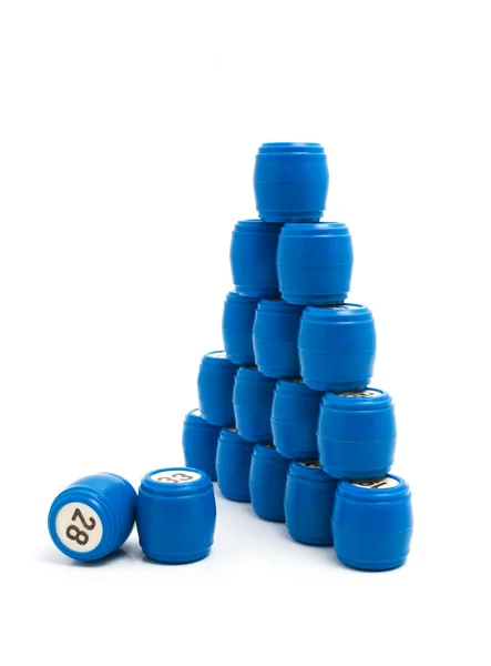 Blue barrels Lotto, gambling — Stock Photo, Image