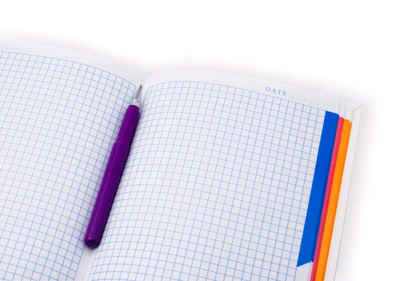 Notebook en pen voor notities — Stockfoto