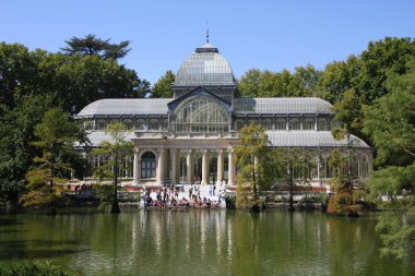 Crystal Palace (Palacio de Cristal) in Retiro Park clipart