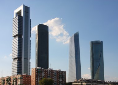 Madrid skyscrapers clipart