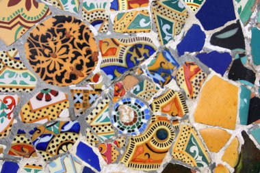 Mosaic in Antoni Gaudi's Park Guell