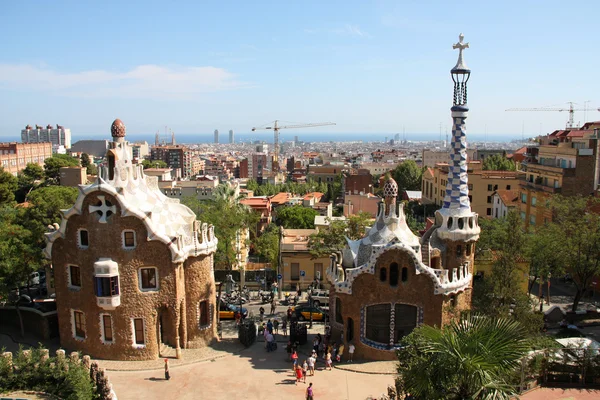 Słynny park Guell w Barcelonie — Zdjęcie stockowe