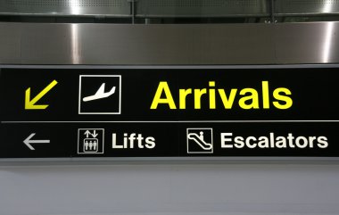 Arrivals sign clipart