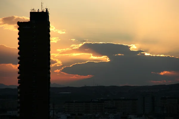 Städtischer Sonnenuntergang — Stockfoto