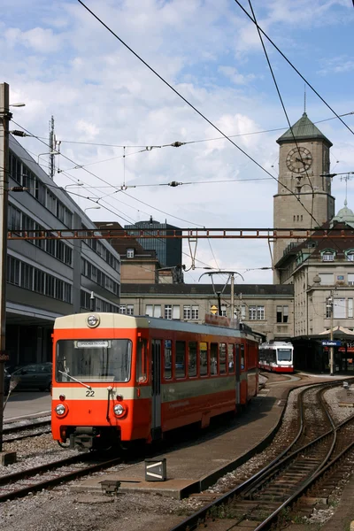 Железнодорожный вокзал Швейцарии — стоковое фото