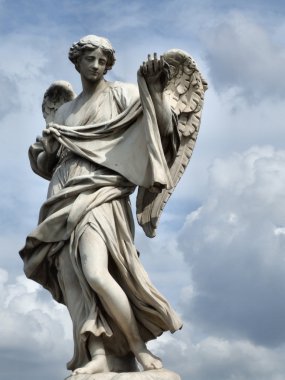 Angel statue in Rome, Italy clipart