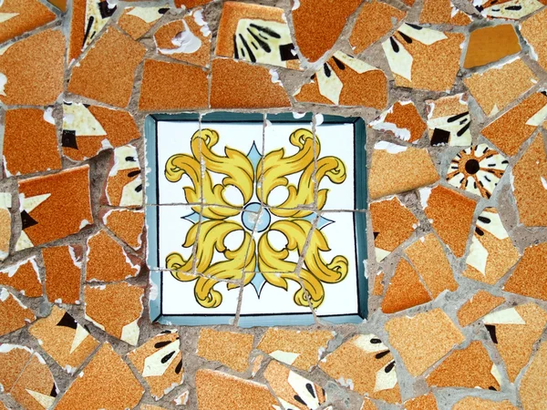 Floral mosaic art background — Stock Photo, Image