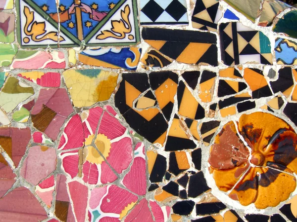Mozaika Gaudího v Barceloně — Stock fotografie