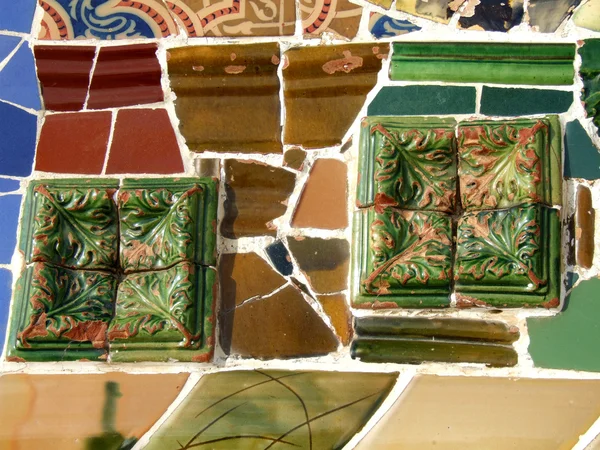 多彩陶瓷平铺的抽象 — 图库照片