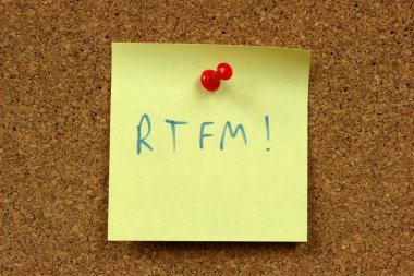 RTFM internet acronym clipart