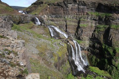 Waterfall in Iceland clipart