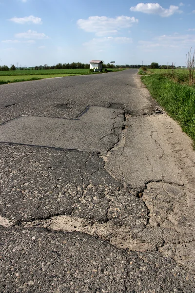 Road cracks — Stock Photo, Image