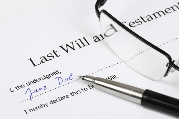 Last Will — Stock Photo, Image