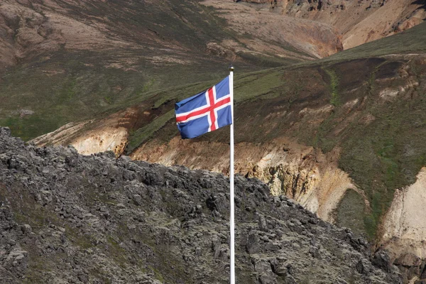 Isländsk flagga — Stockfoto