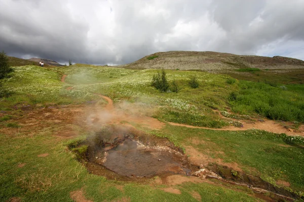 Horké prameny na Islandu — Stock fotografie