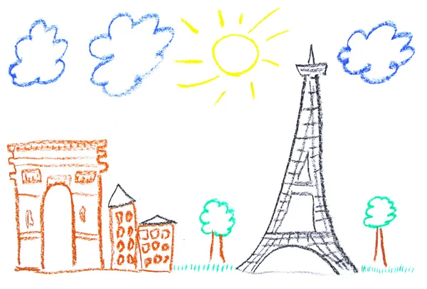 Paříž ilustrace — Stock fotografie