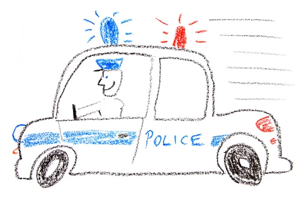 Policejní auto — Stock fotografie