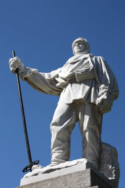 Antarctic explorer statue clipart