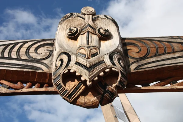 Maorský řezbářství — Stock fotografie