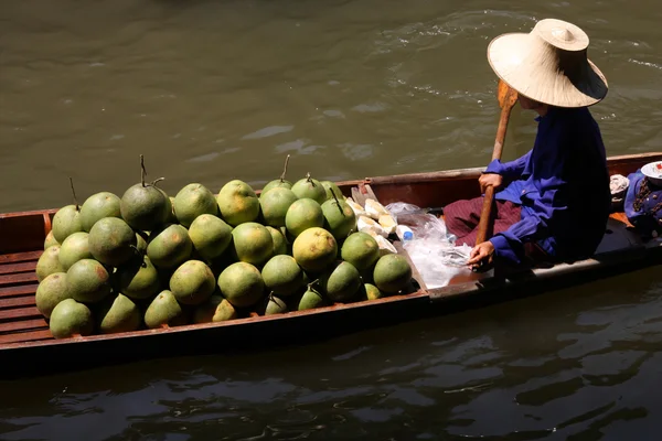 水上マーケット、タイ — ストック写真