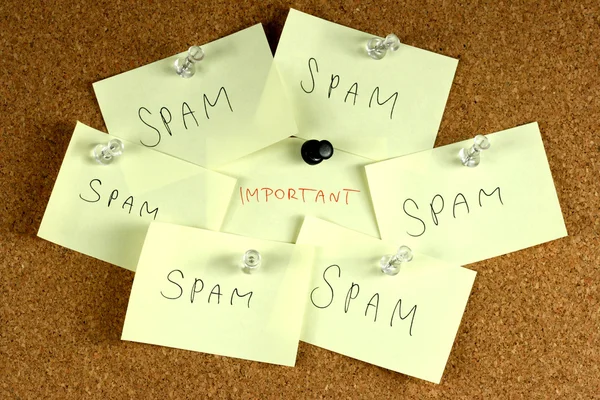 Conceito de escritório de spam de e-mail — Fotografia de Stock