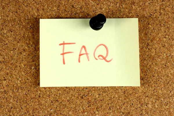 FAQ - Veelgestelde vragen — Stockfoto