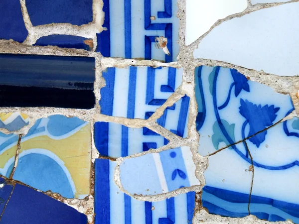 Zajímavé detaily mozaiky v Barceloně — Stock fotografie
