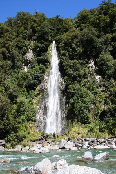 Vodopád na Novém Zélandu — Stock fotografie