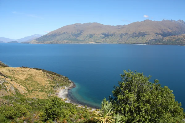 Jezioro w Nowej Zelandii — Zdjęcie stockowe